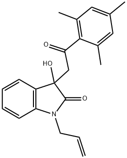 1-allyl-3-hydroxy-3-(2-mesityl-2-oxoethyl)-1,3-dihydro-2H-indol-2-one Struktur