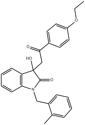 3-[2-(4-ethoxyphenyl)-2-oxoethyl]-3-hydroxy-1-(2-methylbenzyl)-1,3-dihydro-2H-indol-2-one Struktur