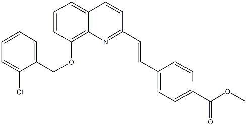 methyl 4-(2-{8-[(2-chlorobenzyl)oxy]-2-quinolinyl}vinyl)benzoate Struktur