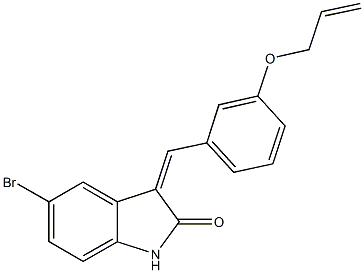 3-[3-(allyloxy)benzylidene]-5-bromo-1,3-dihydro-2H-indol-2-one Struktur