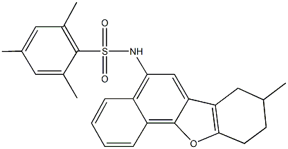 2,4,6-trimethyl-N-(8-methyl-7,8,9,10-tetrahydronaphtho[1,2-b][1]benzofuran-5-yl)benzenesulfonamide Struktur