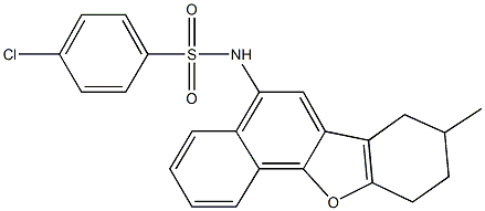 4-chloro-N-(8-methyl-7,8,9,10-tetrahydronaphtho[1,2-b][1]benzofuran-5-yl)benzenesulfonamide Struktur