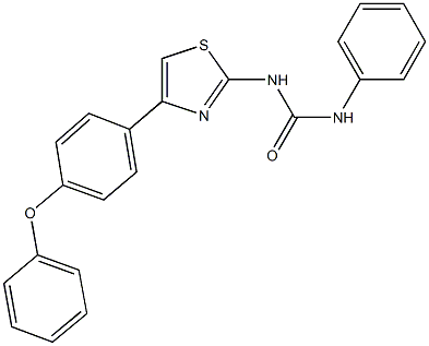 N-[4-(4-phenoxyphenyl)-1,3-thiazol-2-yl]-N'-phenylurea Struktur