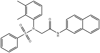 2-[2,3-dimethyl(phenylsulfonyl)anilino]-N-(2-naphthyl)acetamide Struktur