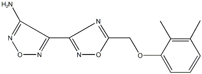 4-{5-[(2,3-dimethylphenoxy)methyl]-1,2,4-oxadiazol-3-yl}-1,2,5-oxadiazol-3-amine Struktur