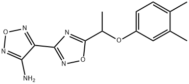 4-{5-[1-(3,4-dimethylphenoxy)ethyl]-1,2,4-oxadiazol-3-yl}-1,2,5-oxadiazol-3-amine Struktur