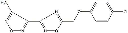 4-{5-[(4-chlorophenoxy)methyl]-1,2,4-oxadiazol-3-yl}-1,2,5-oxadiazol-3-amine Struktur