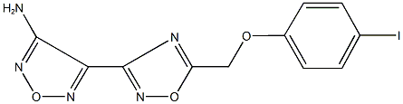 4-{5-[(4-iodophenoxy)methyl]-1,2,4-oxadiazol-3-yl}-1,2,5-oxadiazol-3-amine Struktur