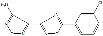 4-[5-(3-chlorophenyl)-1,2,4-oxadiazol-3-yl]-1,2,5-oxadiazol-3-amine Struktur