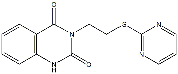 3-[2-(2-pyrimidinylsulfanyl)ethyl]-2,4(1H,3H)-quinazolinedione Struktur