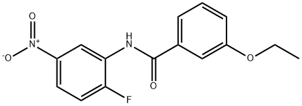 3-ethoxy-N-{2-fluoro-5-nitrophenyl}benzamide Struktur