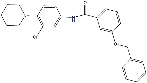 3-(benzyloxy)-N-[3-chloro-4-(1-piperidinyl)phenyl]benzamide Struktur