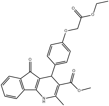 methyl 4-[4-(2-ethoxy-2-oxoethoxy)phenyl]-2-methyl-5-oxo-4,5-dihydro-1H-indeno[1,2-b]pyridine-3-carboxylate Struktur