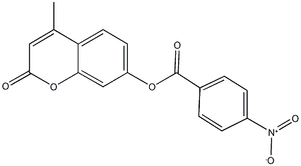 4-methyl-2-oxo-2H-chromen-7-yl 4-nitrobenzoate Struktur