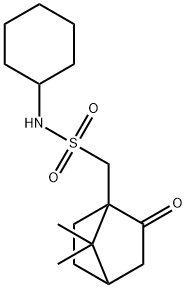 N-cyclohexyl(7,7-dimethyl-2-oxobicyclo[2.2.1]hept-1-yl)methanesulfonamide Struktur