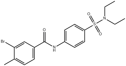 3-bromo-N-{4-[(diethylamino)sulfonyl]phenyl}-4-methylbenzamide Struktur