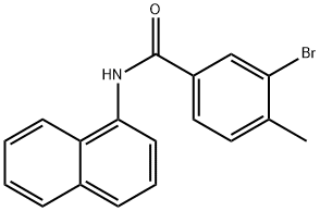 3-bromo-4-methyl-N-(1-naphthyl)benzamide Struktur