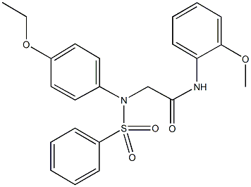 2-[4-ethoxy(phenylsulfonyl)anilino]-N-(2-methoxyphenyl)acetamide Struktur