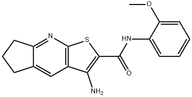 3-amino-N-(2-methoxyphenyl)-6,7-dihydro-5H-cyclopenta[b]thieno[3,2-e]pyridine-2-carboxamide Struktur