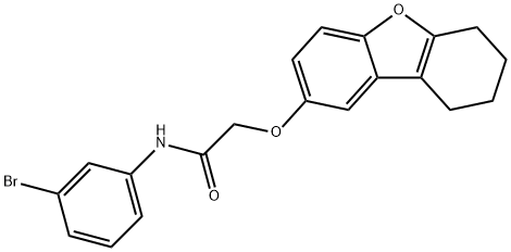 N-(3-bromophenyl)-2-(6,7,8,9-tetrahydrodibenzo[b,d]furan-2-yloxy)acetamide Struktur