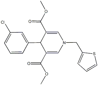 dimethyl 4-(3-chlorophenyl)-1-(2-thienylmethyl)-1,4-dihydro-3,5-pyridinedicarboxylate Struktur