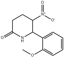 5-nitro-6-(2-methoxyphenyl)-2-piperidinone Struktur