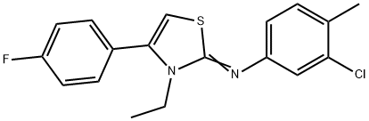 N-(3-chloro-4-methylphenyl)-N-(3-ethyl-4-(4-fluorophenyl)-1,3-thiazol-2(3H)-ylidene)amine Struktur