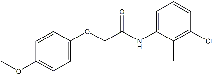 N-(3-chloro-2-methylphenyl)-2-(4-methoxyphenoxy)acetamide Struktur