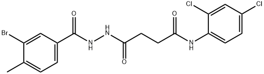 4-[2-(3-bromo-4-methylbenzoyl)hydrazino]-N-(2,4-dichlorophenyl)-4-oxobutanamide Struktur