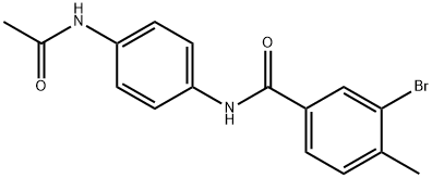 N-[4-(acetylamino)phenyl]-3-bromo-4-methylbenzamide Struktur