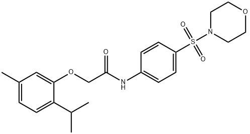 2-(2-isopropyl-5-methylphenoxy)-N-[4-(4-morpholinylsulfonyl)phenyl]acetamide Struktur