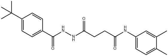 4-[2-(4-tert-butylbenzoyl)hydrazino]-N-(3,4-dimethylphenyl)-4-oxobutanamide Struktur