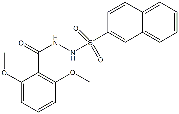 N'-(2,6-dimethoxybenzoyl)-2-naphthalenesulfonohydrazide Struktur