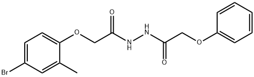 2-(4-bromo-2-methylphenoxy)-N'-(phenoxyacetyl)acetohydrazide Struktur