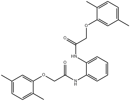 2-(2,5-dimethylphenoxy)-N-(2-{[(2,5-dimethylphenoxy)acetyl]amino}phenyl)acetamide Struktur