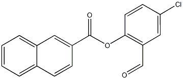 4-chloro-2-formylphenyl 2-naphthoate Struktur