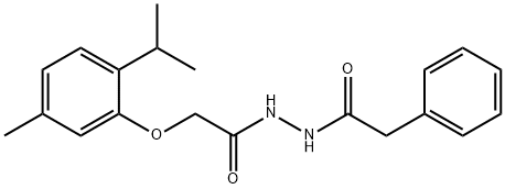 2-(2-isopropyl-5-methylphenoxy)-N'-(phenylacetyl)acetohydrazide Struktur