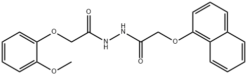 2-(2-methoxyphenoxy)-N'-[(1-naphthyloxy)acetyl]acetohydrazide Struktur