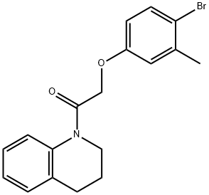 4-bromo-3-methylphenyl 2-(3,4-dihydro-1(2H)-quinolinyl)-2-oxoethyl ether Struktur