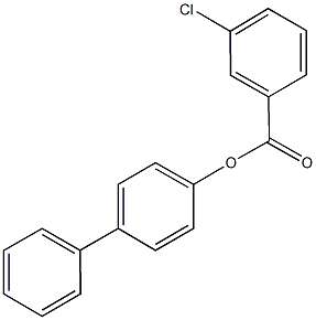 [1,1'-biphenyl]-4-yl 3-chlorobenzoate Struktur