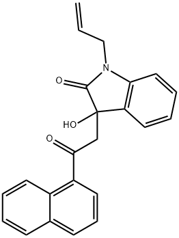 1-allyl-3-hydroxy-3-[2-(1-naphthyl)-2-oxoethyl]-1,3-dihydro-2H-indol-2-one Struktur