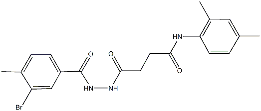 4-[2-(3-bromo-4-methylbenzoyl)hydrazino]-N-(2,4-dimethylphenyl)-4-oxobutanamide Struktur