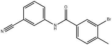 3-bromo-N-(3-cyanophenyl)-4-methylbenzamide Struktur