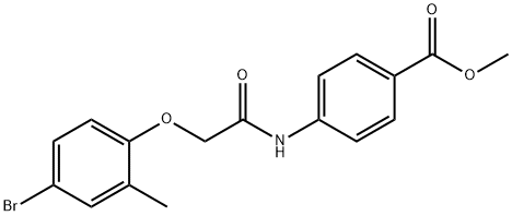 methyl 4-{[(4-bromo-2-methylphenoxy)acetyl]amino}benzoate Struktur