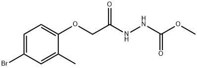 methyl 2-[(4-bromo-2-methylphenoxy)acetyl]hydrazinecarboxylate Struktur