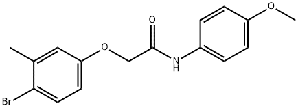 2-(4-bromo-3-methylphenoxy)-N-(4-methoxyphenyl)acetamide Struktur