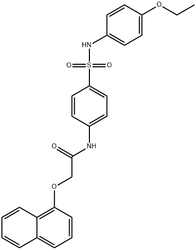 N-{4-[(4-ethoxyanilino)sulfonyl]phenyl}-2-(1-naphthyloxy)acetamide Struktur