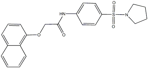 2-(1-naphthyloxy)-N-[4-(1-pyrrolidinylsulfonyl)phenyl]acetamide Struktur