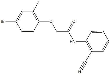 2-(4-bromo-2-methylphenoxy)-N-(2-cyanophenyl)acetamide Struktur