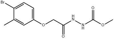 methyl 2-[(4-bromo-3-methylphenoxy)acetyl]hydrazinecarboxylate Struktur